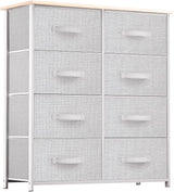 8 Drawers Dresser - Fabric Storage Tower, Organizer Unit for Bedroom, Living Room & Closets -