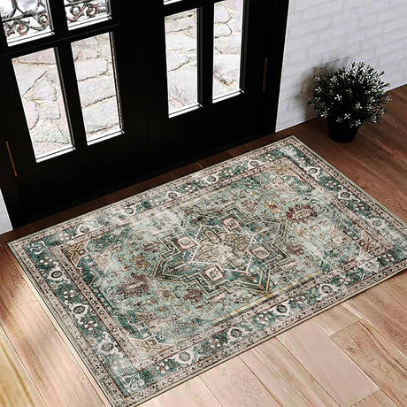 5'x7' Washable Area Rug Vintage Rug Traditional Floor Cover Foldable Thin Rug Kitchen