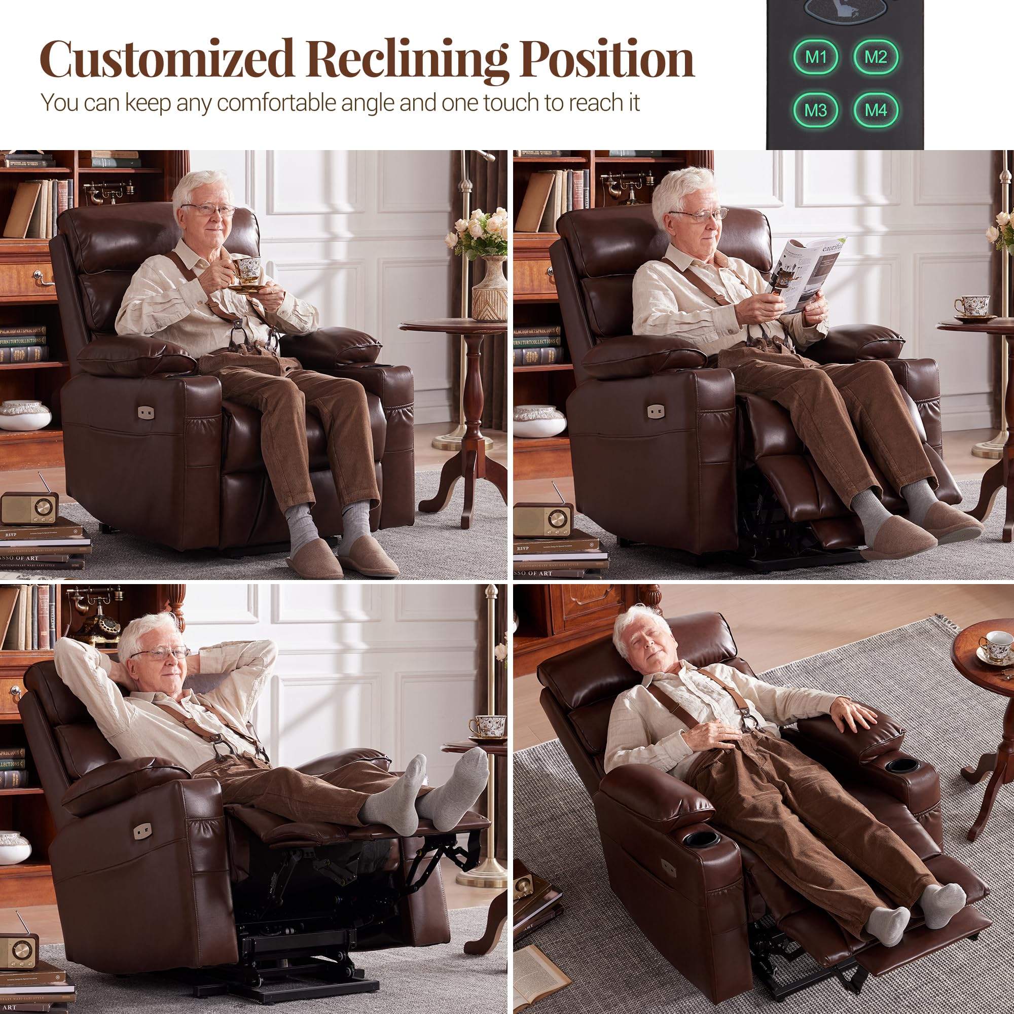 VivaRest Memory Power Recliner – Dual Motor, Heating, USB-C