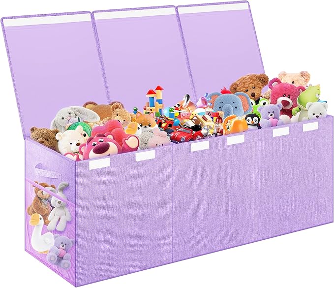 Extra Large Toy Box, Toy Chest for Kids Boys Girls, Collapsible Sturdy Storage Organizer