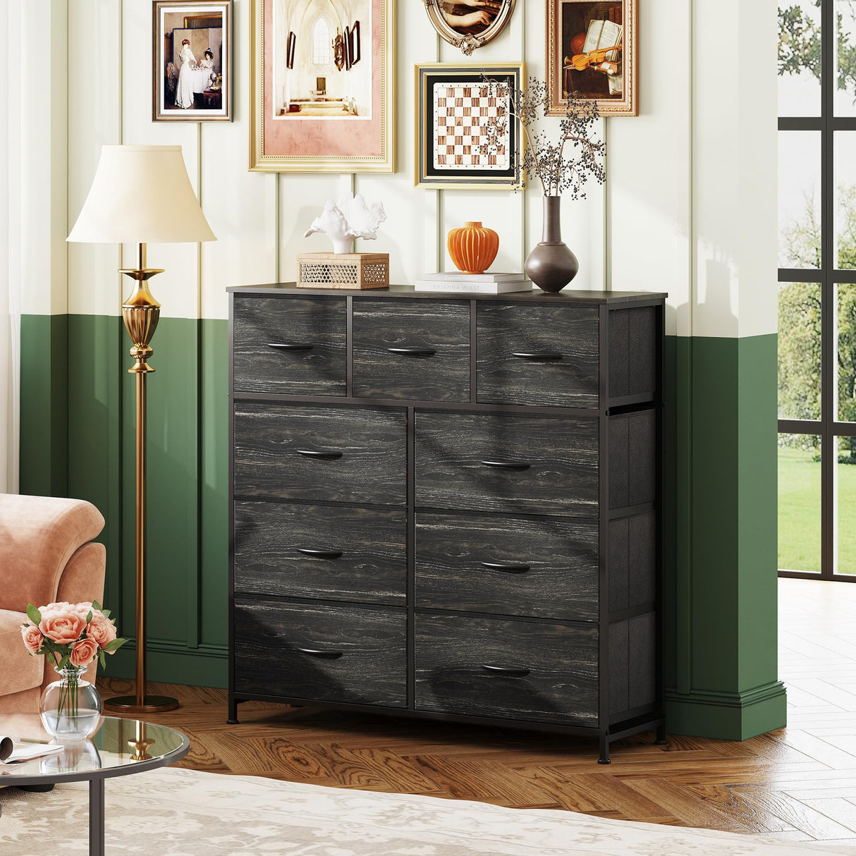 9-Drawer Dresser, Fabric Storage Tower for Bedroom, Entryway, Closet,