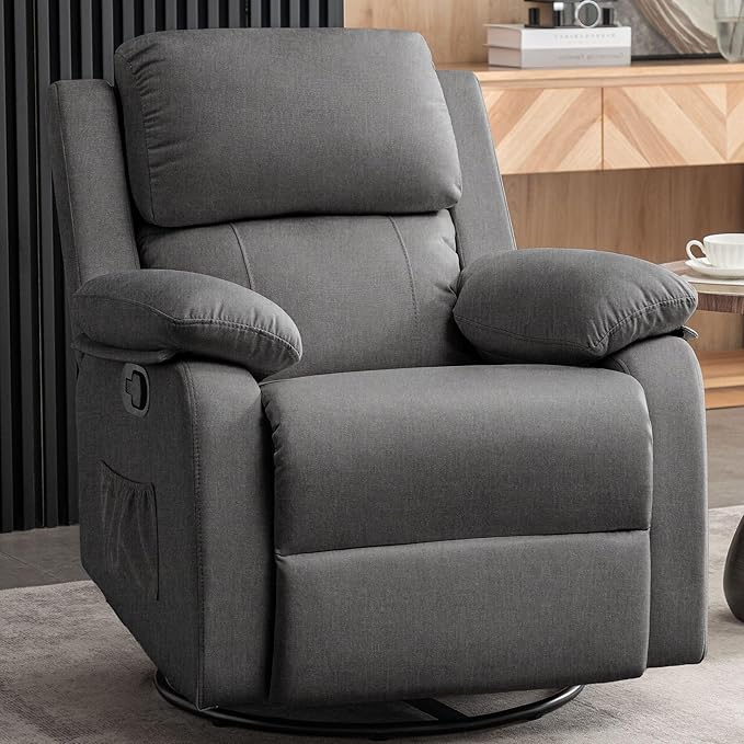 Recliner Chair, 360 Swivel Rocker Chair for Adults, Small Rocking Recliner Chair for Small