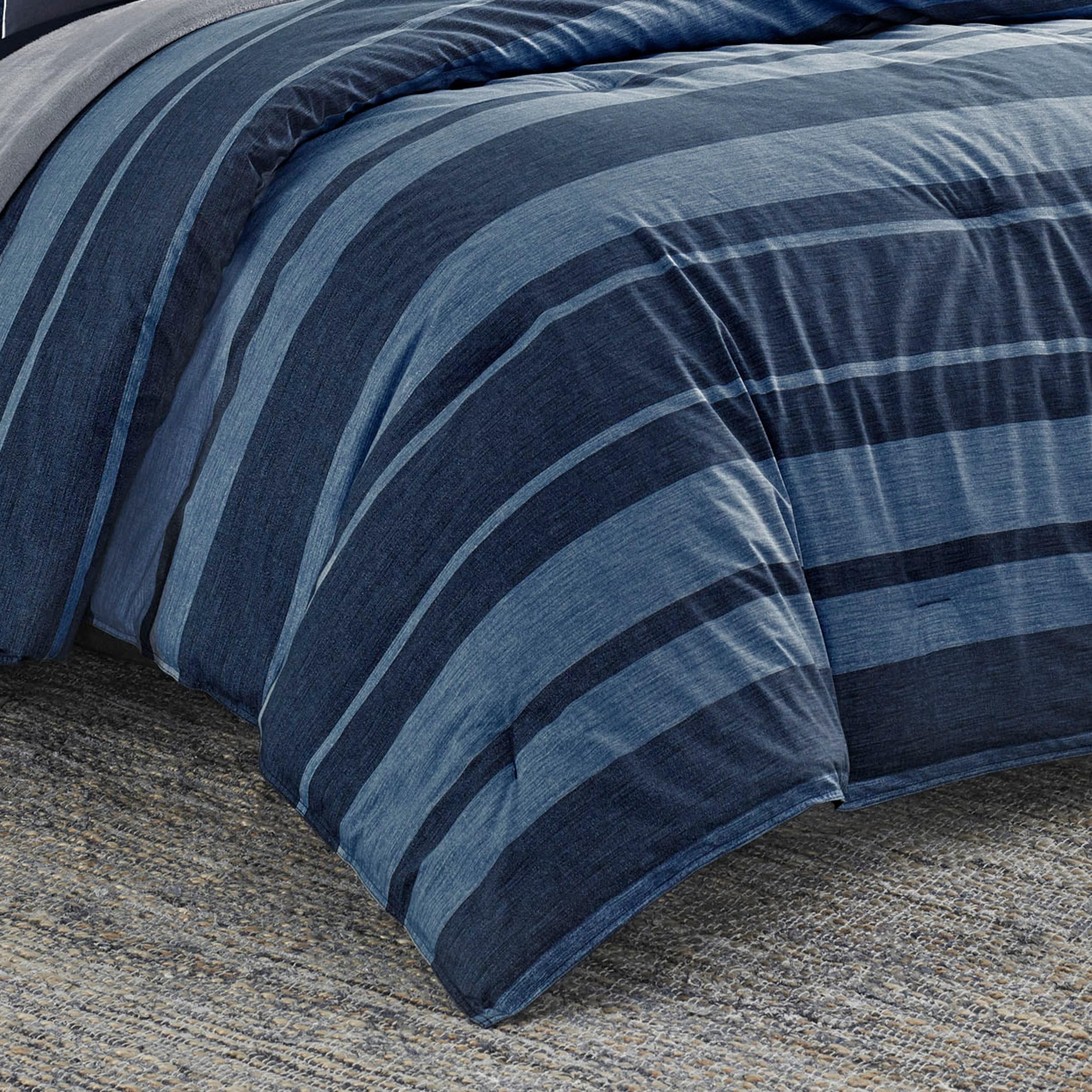 King Comforter Set - Reversible Cotton Bedding with Shams
