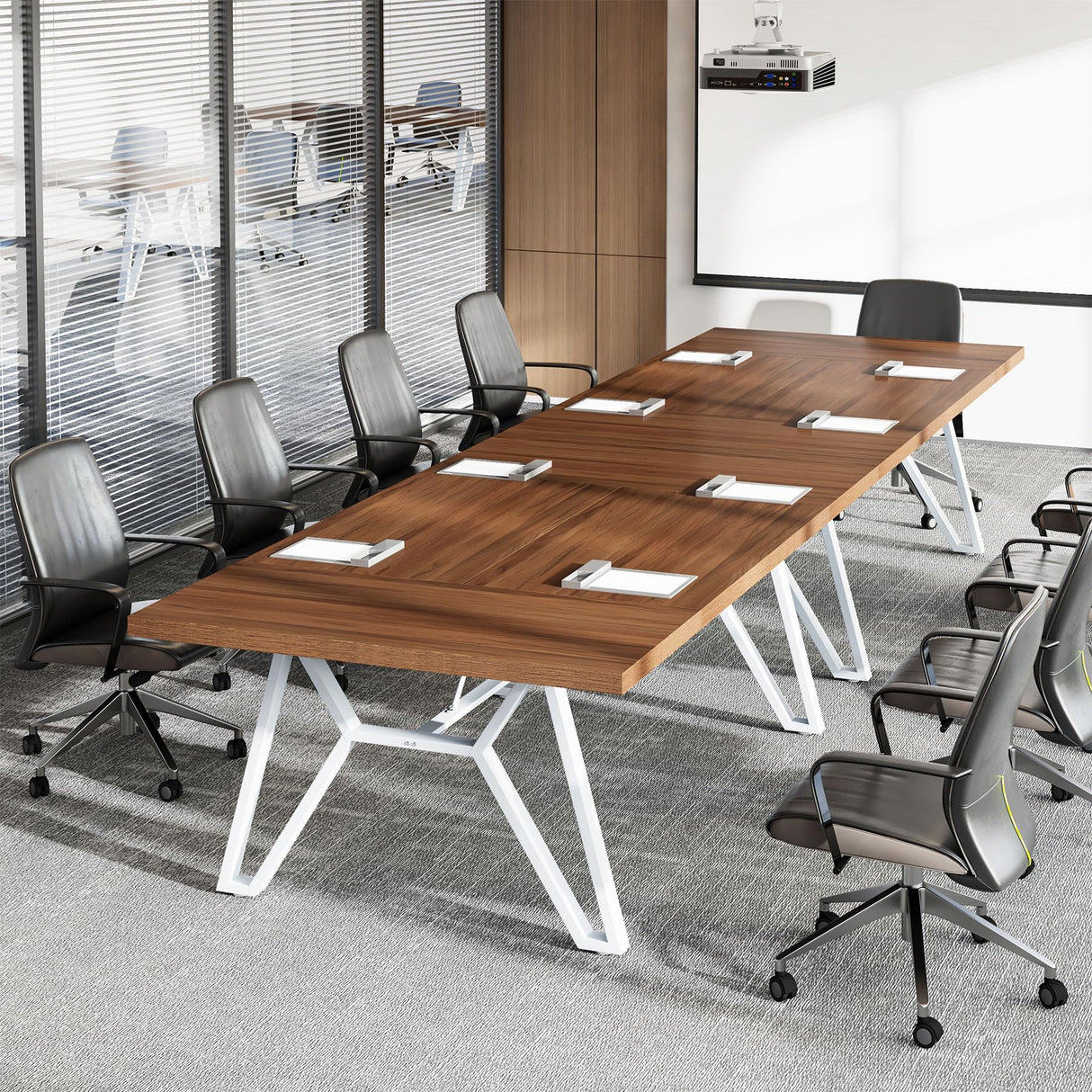 6FT Conference Table, 70 in Meeting Table, Long Seminar Table for Meeting Room