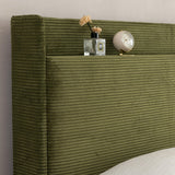 Queen Bed Frame with Storage Drawers - Upholstered Headboard