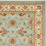 Lyndhurst Collection Accent Rug - 4' x 6', Blue & Ivory, Traditional Oriental Design,