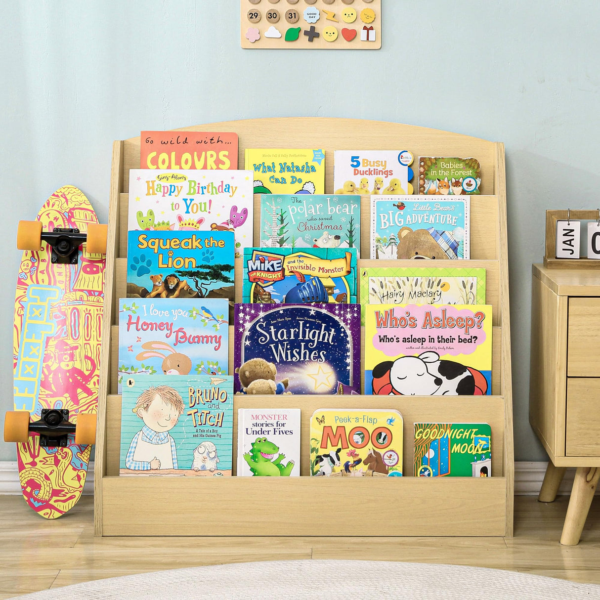 Book Display Shelves for Classrooms, Playrooms, and Nursery - Wooden Children