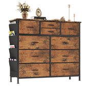 10 Drawer Dresser, Dresser for Bedroom, Fabric Storage Dresser