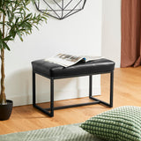 Ottoman Bench, Modern PU Leather Vanity Stools Chairs