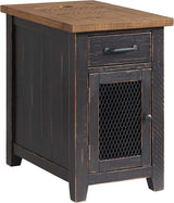 Rustic Chairside Table, Espresso