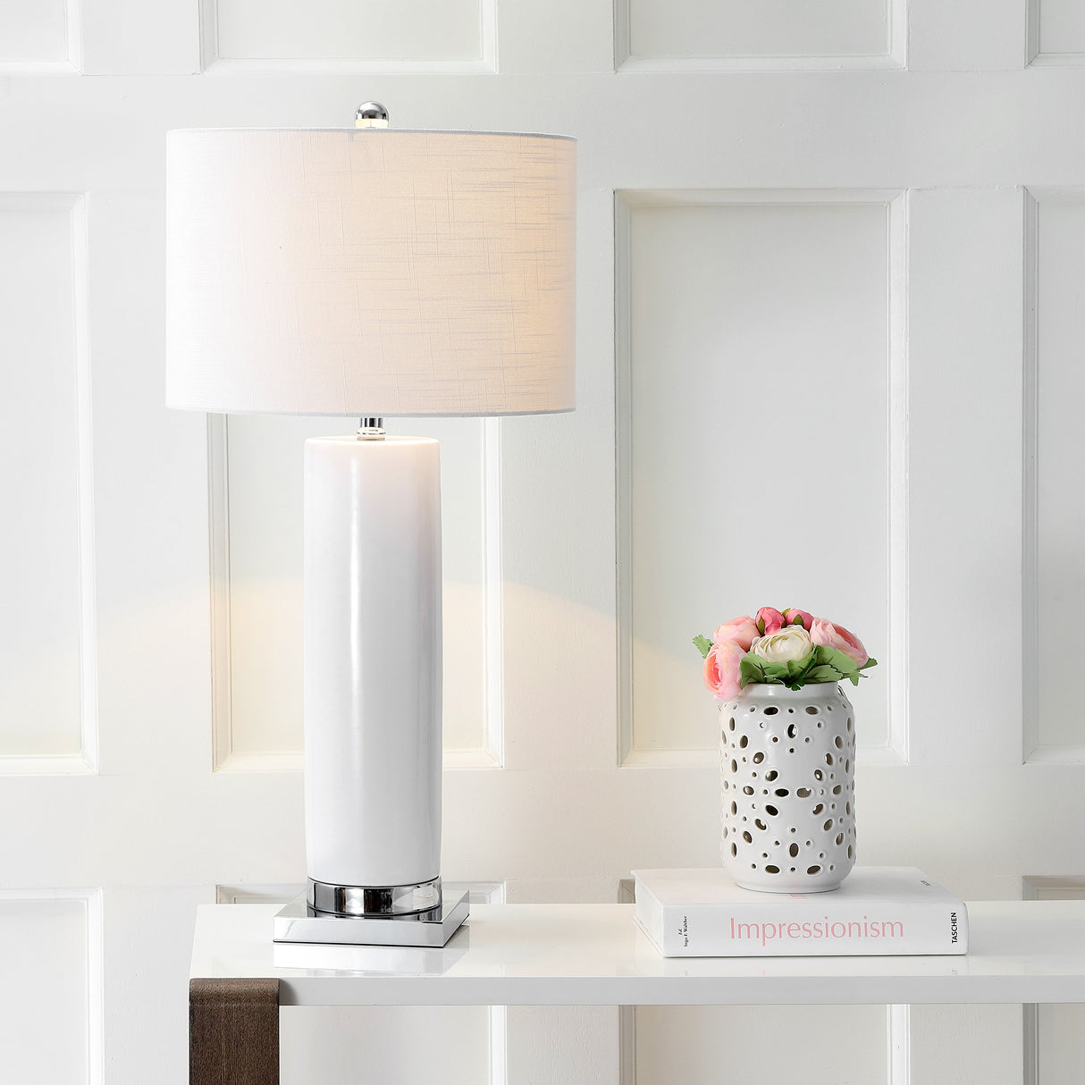 JYL8021A Dallas 31.5" Ceramic LED Table Lamp Contemporary Transitional Bedside