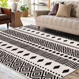 Living Room Area Rug 5x7, Ultra-Thin Non Slip Washable Farmhouse Rugs for Bedroom,