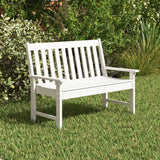 2-Person Outdoor Garden Park Bench, All-Weather HDPE Patio Loveseat Chair