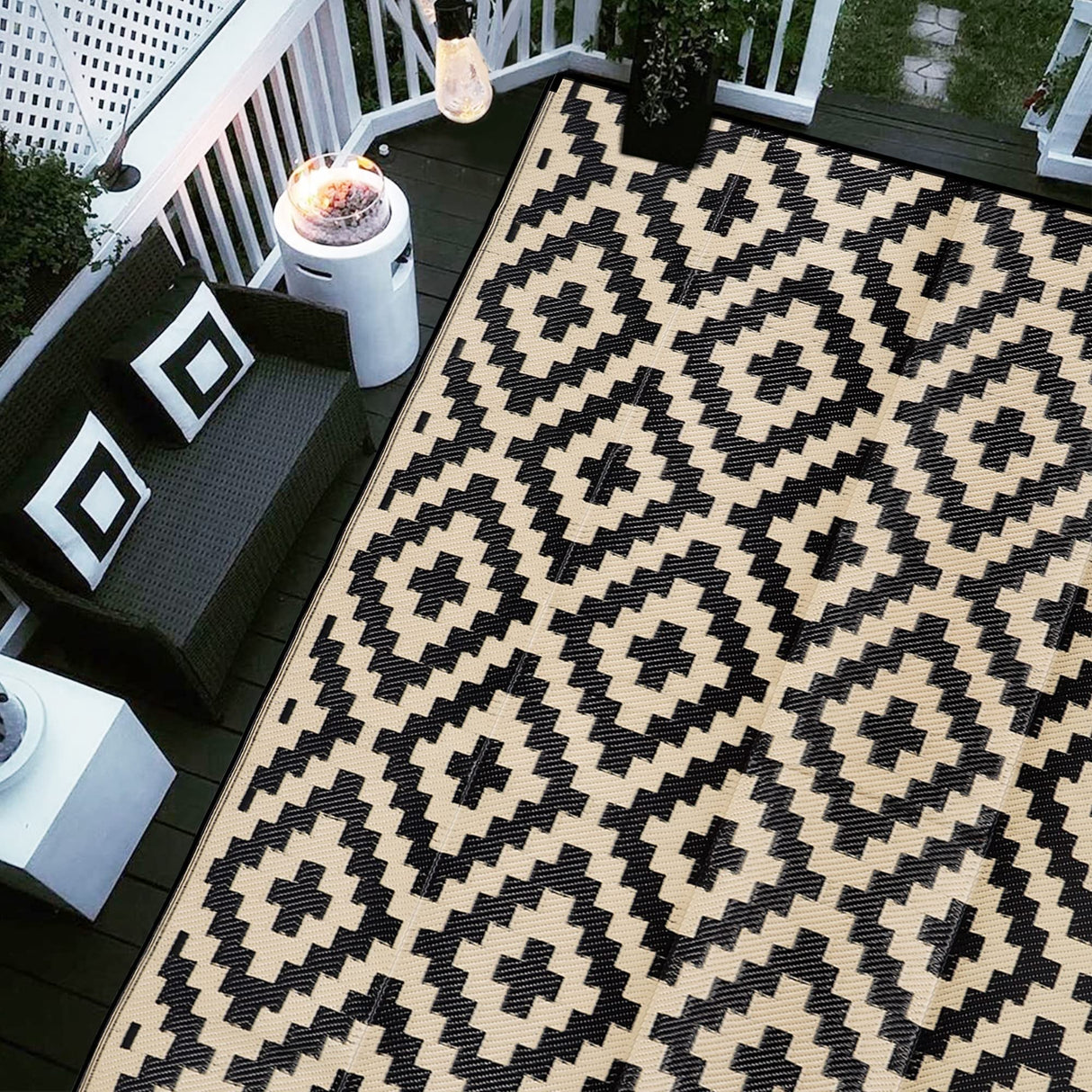 Reversible Mats, Plastic Straw Rug, Modern Area Rug, Large Floor Mat and Rug for Outdoors,