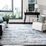 Amelia Collection Area Rug - 8' x 10', Grey & Navy, Modern Abstract Design