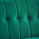 Loveseat Sofa Bed, Green Couch Bed Mid-Century Modern Sleeper Sofa,