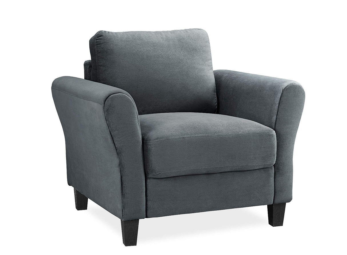 Solutions Watford Chair Armchair, 52.8 x 30.3 x 26, Dark Gray