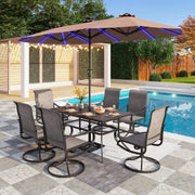 13ft Large Patio Umbrella with Solar Lights, Double-Sided Outdoor Market Rectangle Umbrella