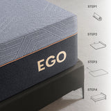 14 Inch Full Mattress, Copper Gel Memory Foam Mattress for Pain Relief