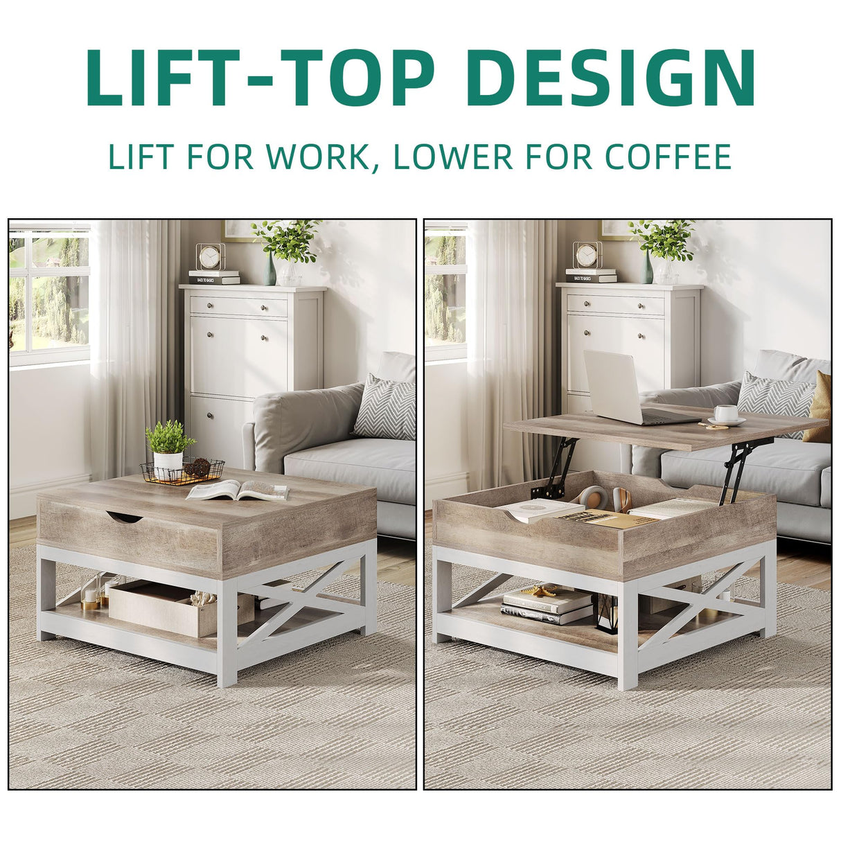 Coffee Tables with Living Room, Lift Top Coffee Table with Storage