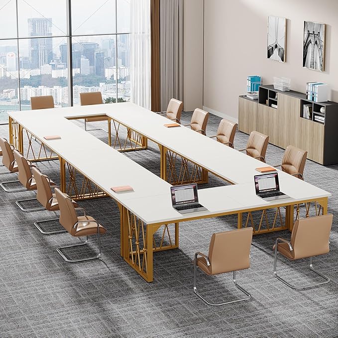 6.5 ft Conference Table, 78.7-Inch Rectangle Meeting Room Table Seminar Table