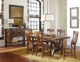 The District 78-96" Wide Storing Leaf, Copper Dining Tables