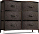 Dresser with 6 Fabric Drawers - Bedroom Furniture Storage Chest