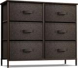 Dresser with 6 Faux Wood Drawers - Chest Organizer Unit with Steel Frame 9