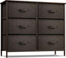 Dresser with 6 Faux Wood Drawers - Chest Organizer Unit with Steel Frame 9