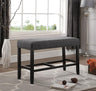 Biony Fabric Counter Height Dining Bench with Nailhead Trim