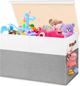 Toy Box, Collapsible Sturdy Storage Chest With Lids, Kids Toy Chest Storage Organizer
