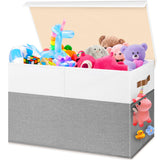 Collapsible Sturdy Storage Chest With Lids, Kids Toy Chest Storage Organizer Toddler