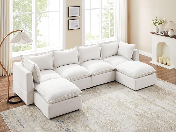 Modular Sectional Sofa, Convertible U Shaped Sofa Couch, Modular Sectionals with Ottomans