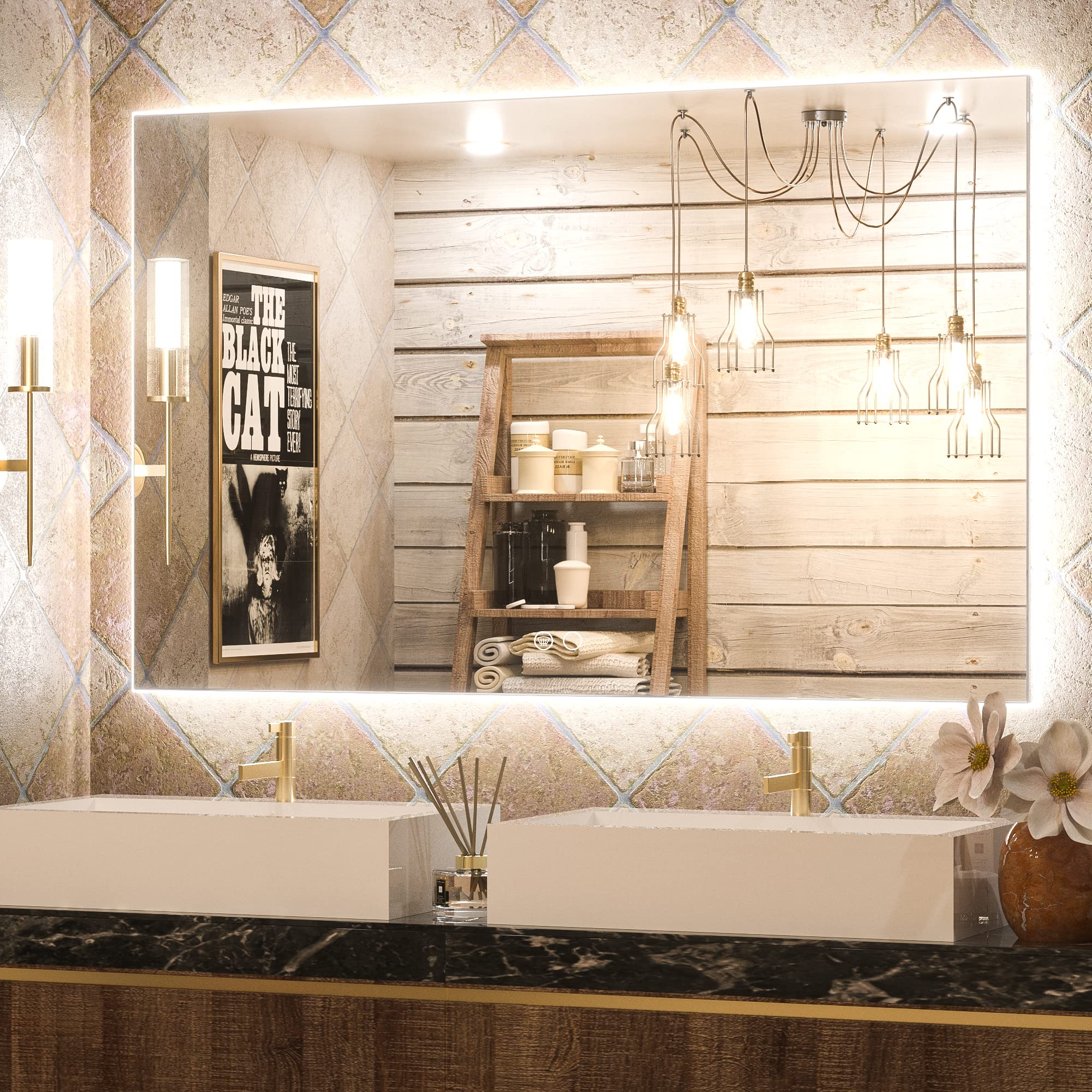 Backlit Mirror Bathroom LED Mirror, Bathroom Mirror