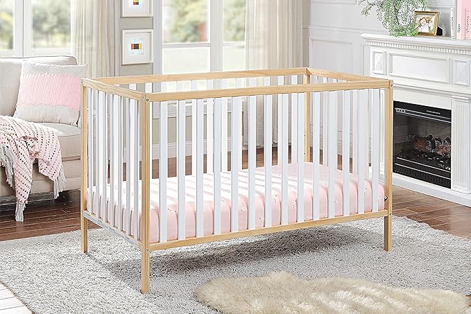 3-in-1 Convertible Crib, Easily Converts to Toddler Bed or Daybed, 3-Position Adjustable