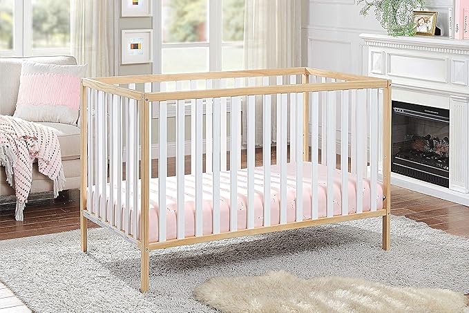 3-in-1 Convertible Crib, Easily Converts to Toddler Bed or Daybed, 3-Position Adjustable