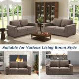 70 Inch Modern Loveseat Sofa with USB Port & Side Pockets, Chenille