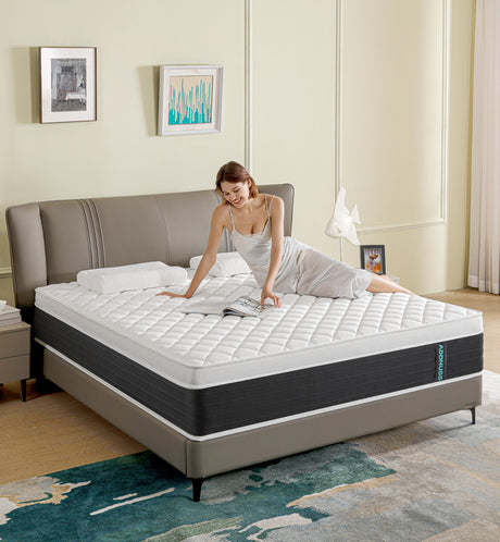 Queen Mattresses,12 Inch Memory Foam Hybrid Queen Mattress in a Box