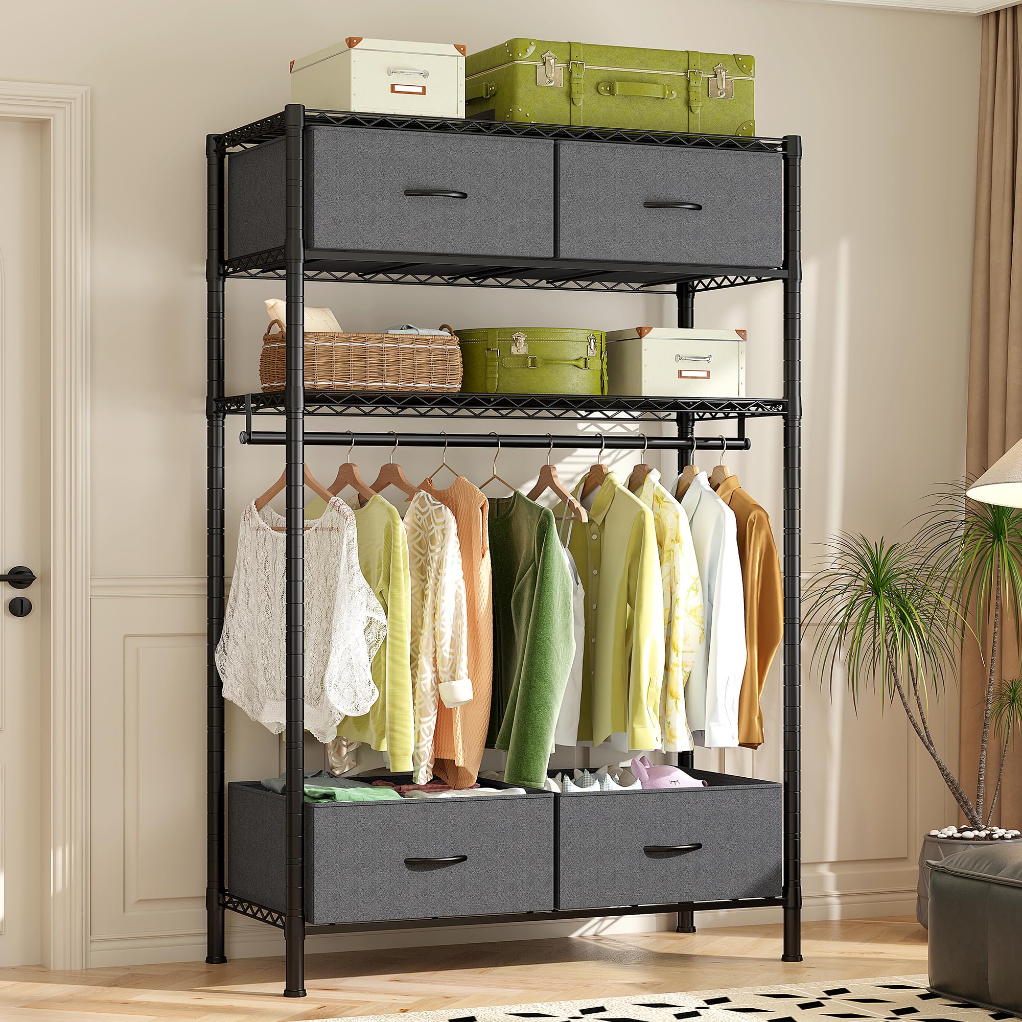 Clothes Rack, Clothing Rack 450LBS Garment Rack Closet Rack
