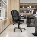 Mobili Medium Back Office Flip-up Arms Executive Chair, Black