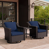 6 Piece Patio Conversation Sets, Outdoor PE Rattan Wicker Furniture Sets