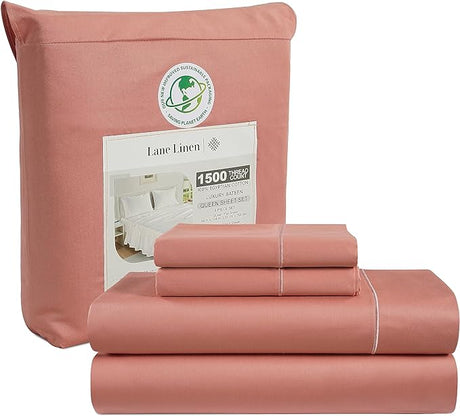 100% Egyptian Cotton Sheet Set - 1500 TC, 4 Piece Bed Set -