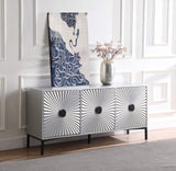 Glitz Collection Modern | Contemporary Antique Silver Sideboard/Buffet