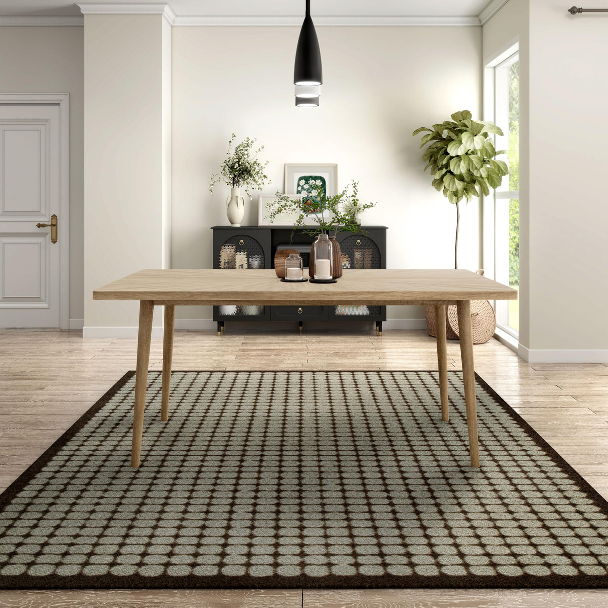 Eamon Modern Farmhouse Solid Wood 68-inch Brown Rectangle Dining Table