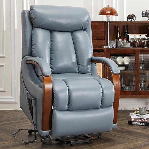 Small Lift Chair Recliner with Heat and Massage, Dual Motor Power Lift Sofa with Infinite