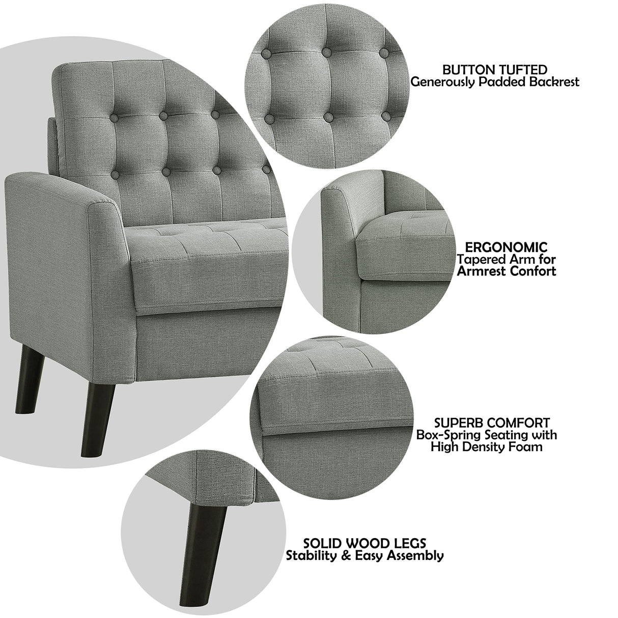 Alderbrook Loveseat Long para Sala Love Seats Furniture Sofa in a Box Small Area Couches