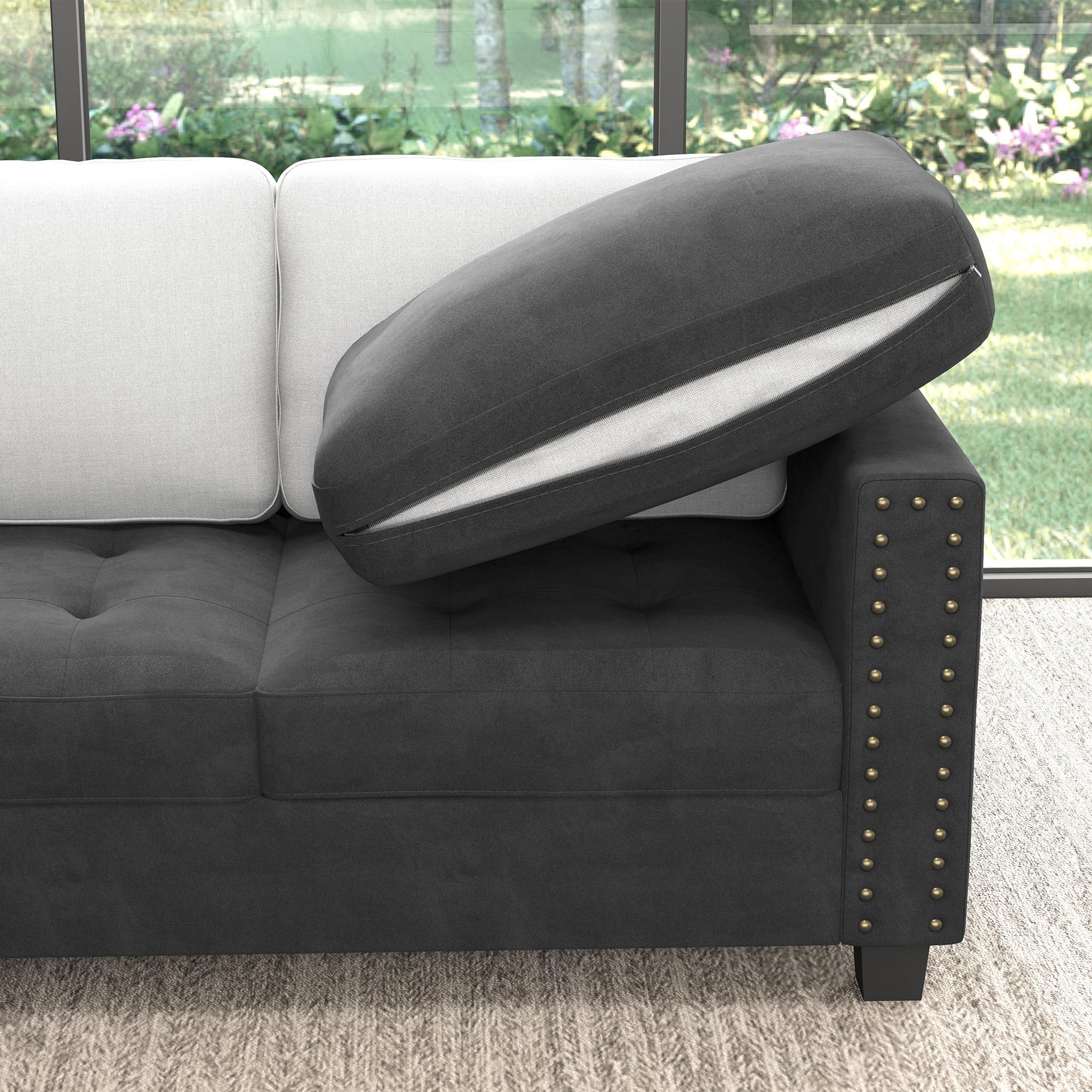 Convertible Sectional Couch, U Shaped Sectional Sofa