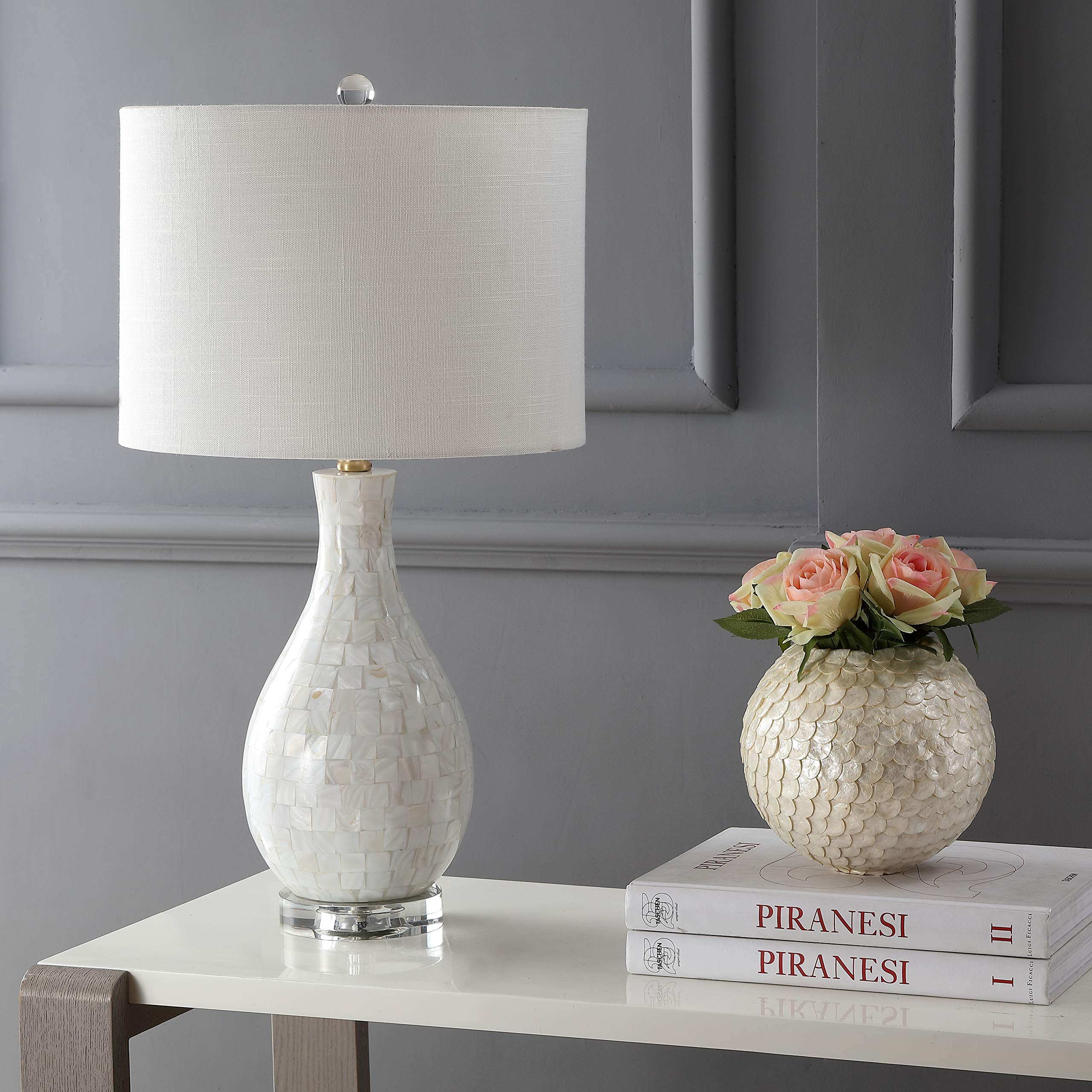 26.5" Seashell LED Table Lamp Coastal Contemporary Bedside Desk Nightstand Lamp