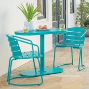Patio Bistro Set, Outdoor Iron Bistro Set, 3 Pieces Retro Porch Furniture Set