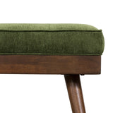 Luca Bench, Distressed Green Velvet